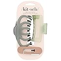 Kitsch Large Assorted Hair Clips for Women, Medium Open Shape Hair Claw Clips for Thick Hair, Flat Lay Hair Clip & Big Octopus Claw Clip for Teen