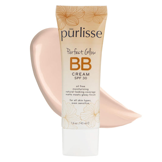 pūrlisse Perfect Glow BB Cream with SPF 30 - Matte Meets Dewy Finish - Enriched with Goji & Hawthorn