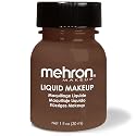 Mehron Makeup Liquid Makeup | Face Paint and Body Paint Perfect for Halloween, Cosplay I Air Brush Compatible Body Paint (1 oz) (Sable Brown)