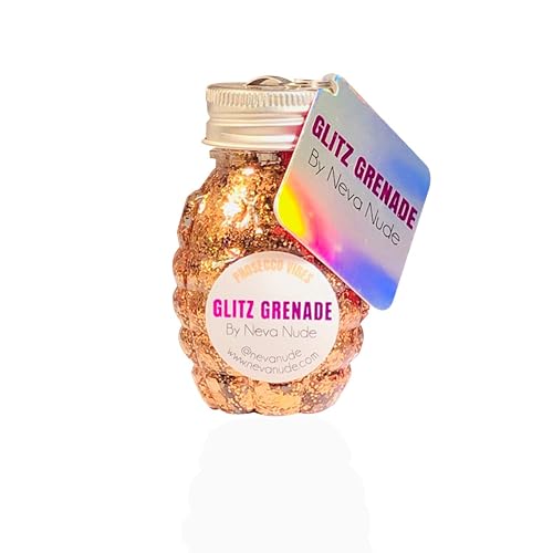 Neva Nude Face and Body Glitter Keychain - Chunky Glitter in Aloe for Festivals, Raves, and More | Cosmetic Grade | Super Sparkly, Holographic