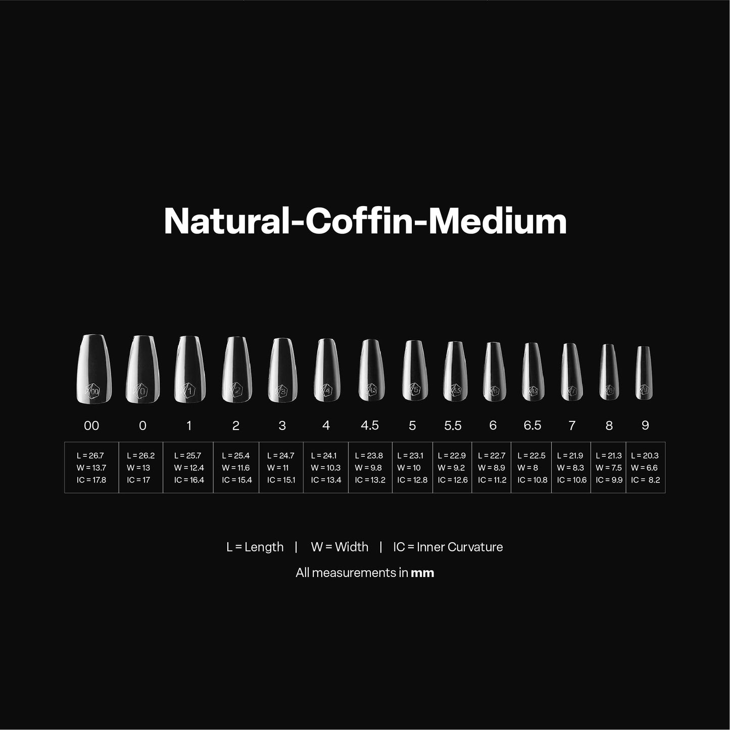 Apres Gel-X® Coffin Box of Nail Tips | 280 Gel-X Tips, Soft Tips, 14 Sizes 00-9 | Half-sizes Included (Natural Coffin Medium, 280 Count) Beauty & Personal Care APRÉS