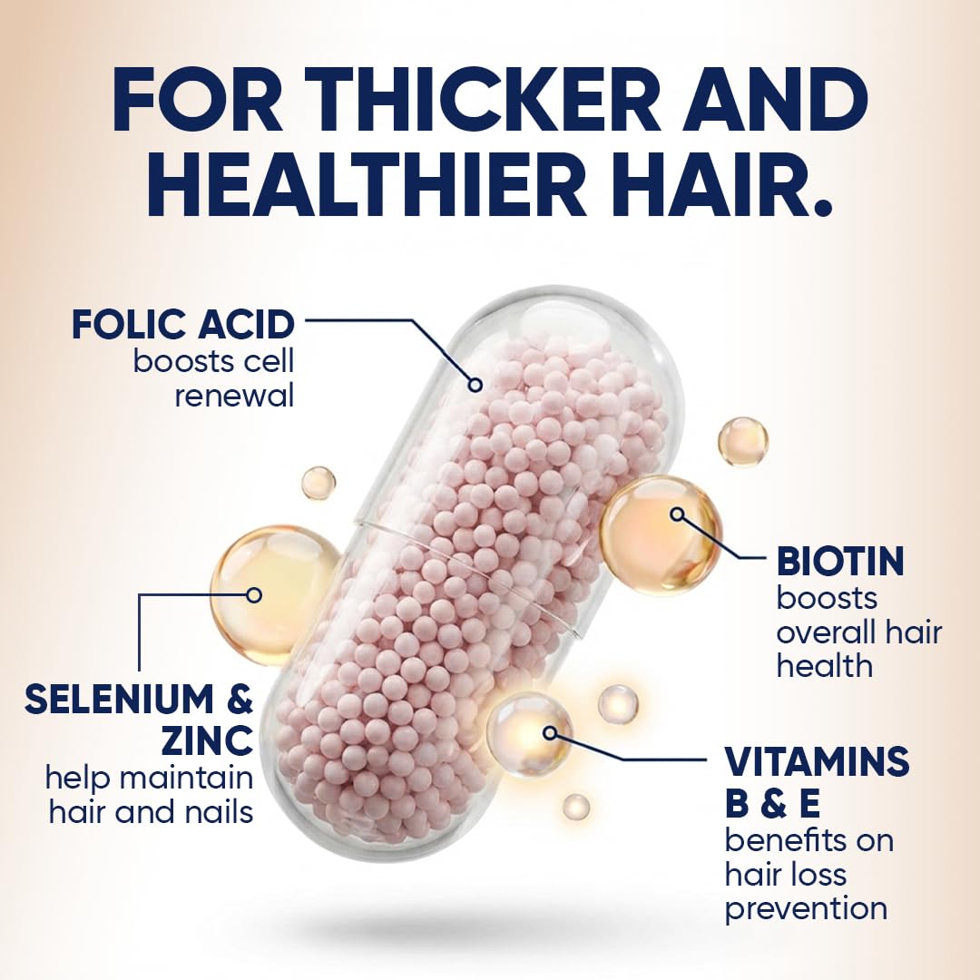Moerie Ultimate Hair Boost Supplements for Women & Men - Hair, Skin, Nails Vitamins with Biotin & Minerals for Hair Health - Thicker Hair - 60 Beauty and Personal Care Moerie