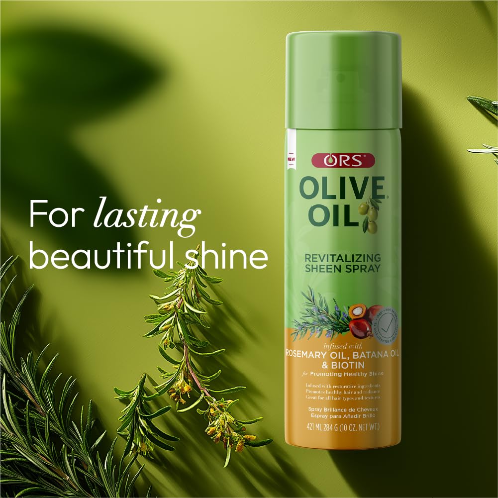 ORS Olive Oil Revitalizing Sheen Spray with Rosemary, Batana & Biotin Oil 10 Ounces