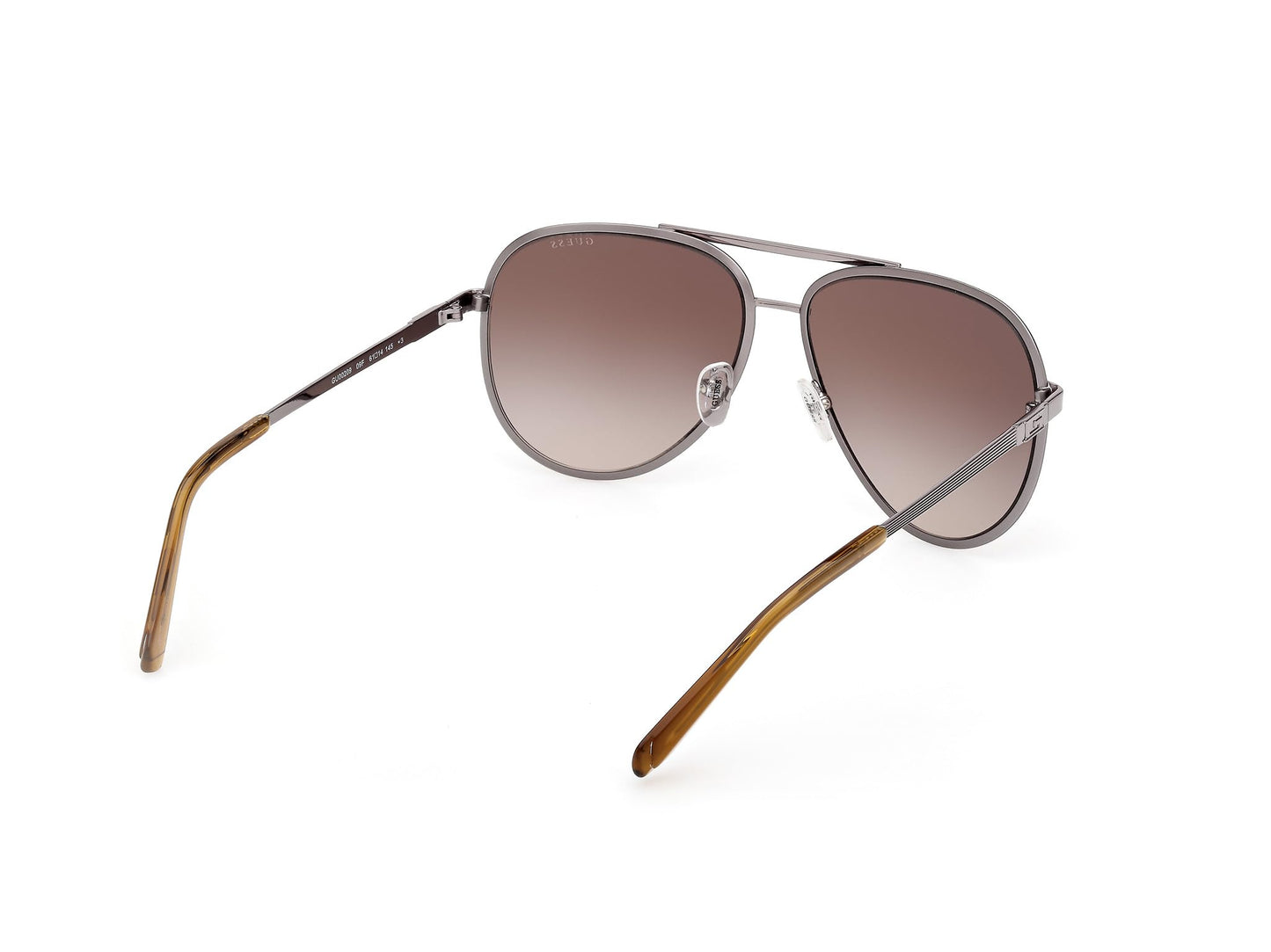 GUESS Aviator Striped Metal Sunglasses