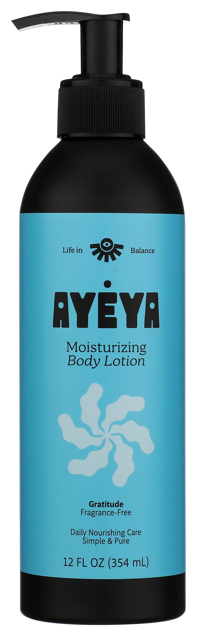 Ayeya Fragrance-Free Moisturizing Body Lotion - Gratitude - Vegan Body Moisturizer for Dry, Sensitive Skin - Unscented Daily Lotion with Shea Butter