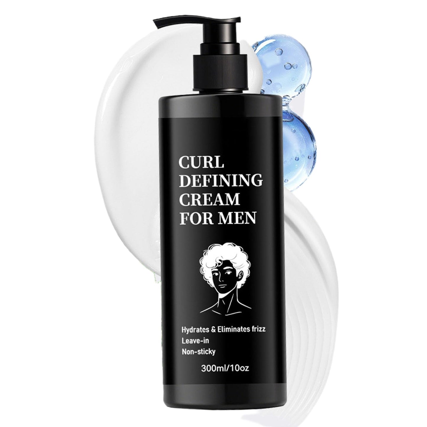 Curl Defining Cream - Anti-Frizz Curling Cream for Curly Hair Anti Frizz, Moisturizing, Smoothing for Curly & Wavy Hair, Hydrate & Adds Shine