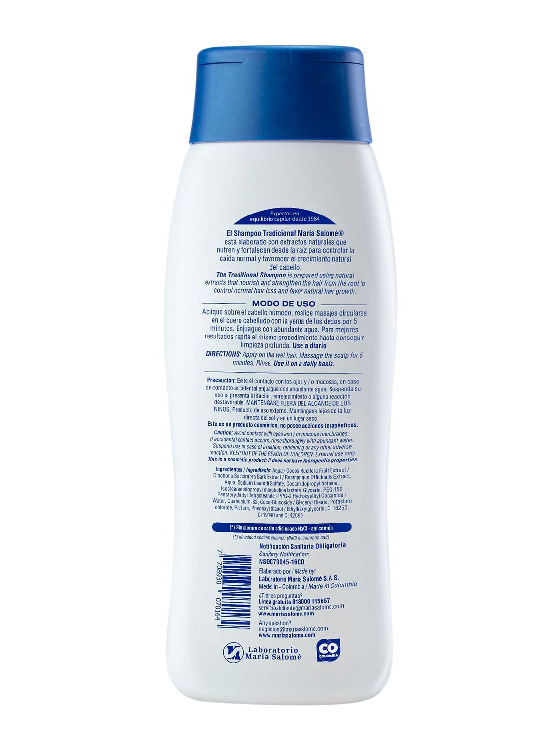 MARIA SALOME María Salomé Shampoo sin Sal. Salt Free