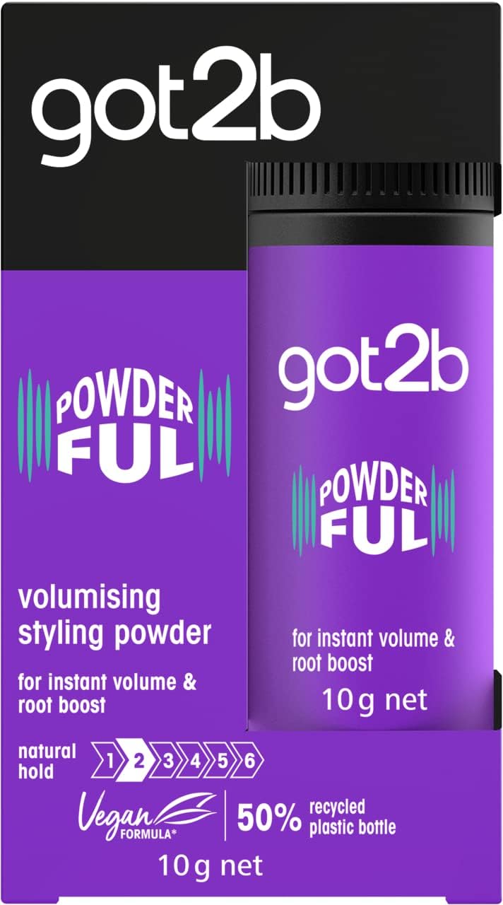 Schwarzkopf got2b Powder'ful Volume Unisex Root Hair Styling Powder, For Instant Volume and Root Boost, Vegan, 10g