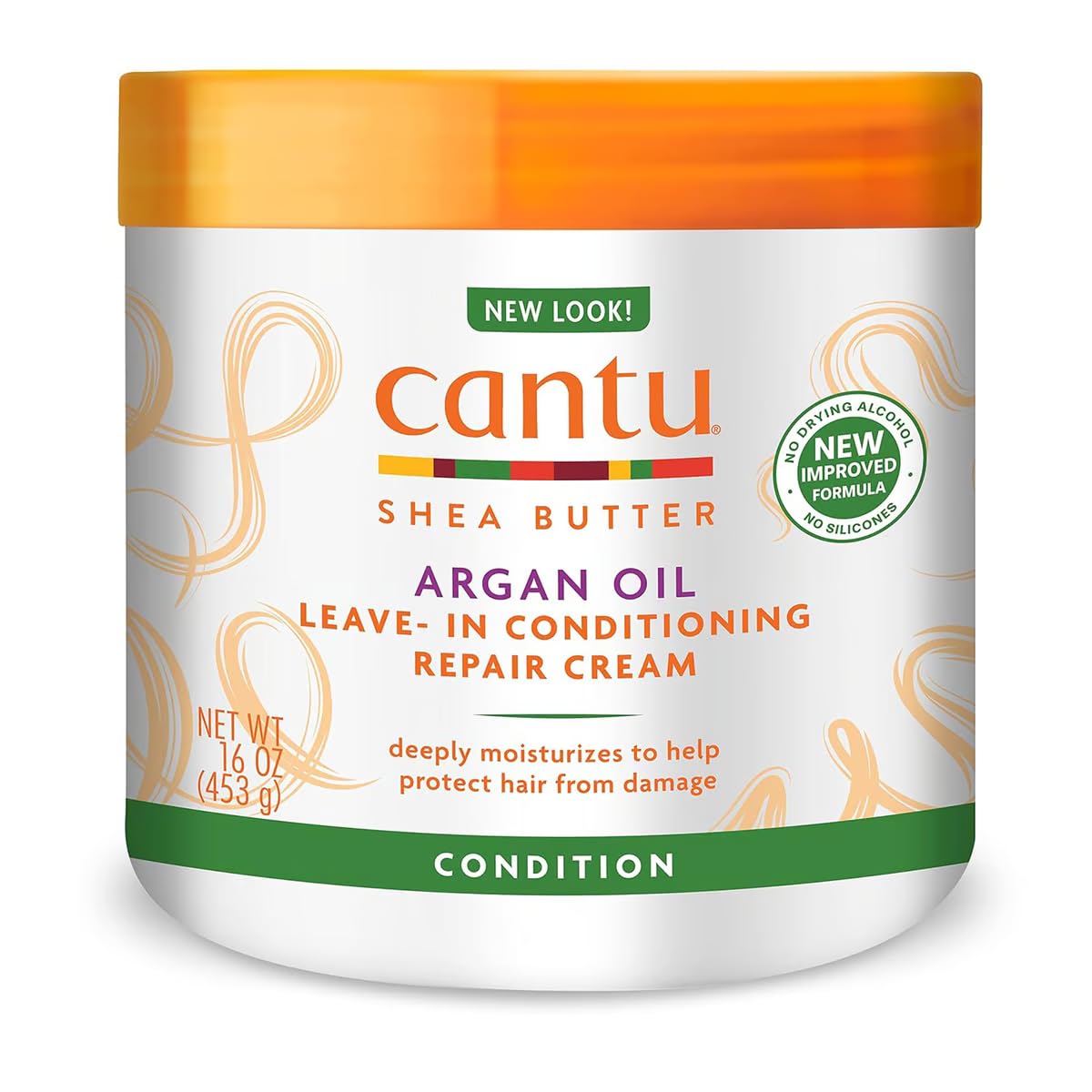 Cantu Argan Oil Leave in Conditioning Repair Cream, 16, 96 oz (Pack of 6)