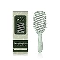 Ecoed Detangler Hairbrush, Soft Bristle Detangling Brush for Straight, Wavy, Curly and Fine Hair, Dry and Wet, Quick Smoothing for Women and Men