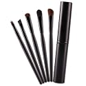 Mokale 5 Pieces Professional Eyeshadow Brush Makeup Kit Designer Cosmetic Eye Makeup Tools With Luxury Case Synthetic & Goat Hair Stylish Ergonomic