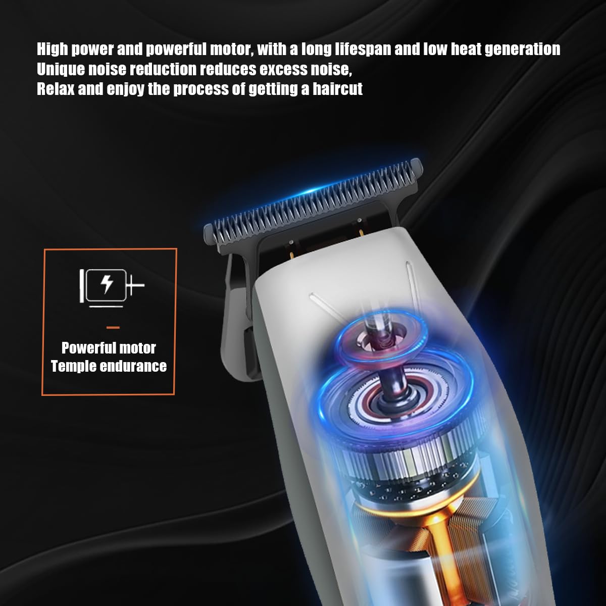QDKVTNDJZ Men's Hair Clippers Professional Trimmer Cordless Rechargeable Powerful Beard Cutting Grooming Tool,3 Limit Combs Beauty and Personal Care QDKVTNDJZ