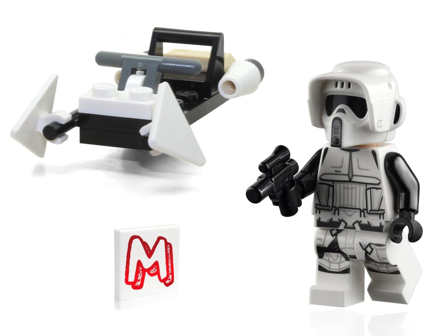 LEGO Star Wars The Mandalorian Minifigure - Imperial Scout Trooper with Blaster and Speeder Bike 75292