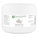 GreenHealth Zeolite Clay Powder 6 oz - 100% Pure & Natural | Detoxifying & Rejuvenating Face Mask, Deep Pore Cleanser & Body Detox