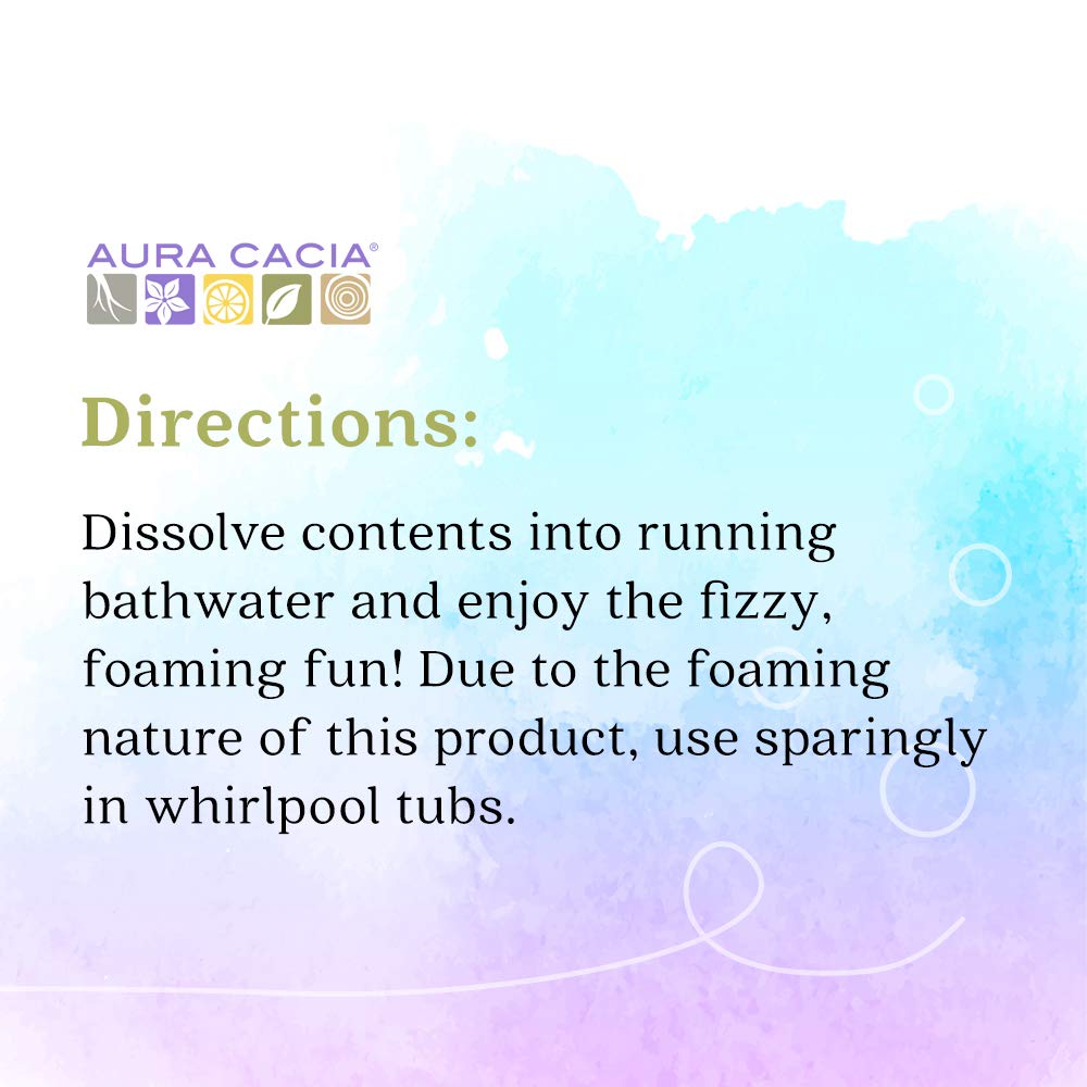 Aura Cacia Calming Chill Pill Fizzy Bath | GC/MS Tested for Purity | 2.5 oz (70.9g)