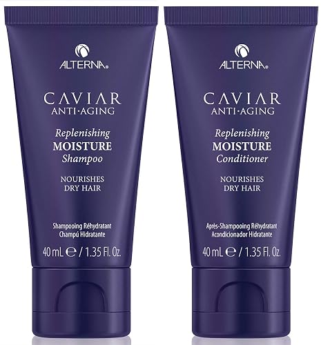 Alterna Caviar Anti-Aging Replenishing Moisture Shampoo and Conditioner Set, For Dry, Brittle Hair, Protects, Restores and Hydrates, Sulfate Free