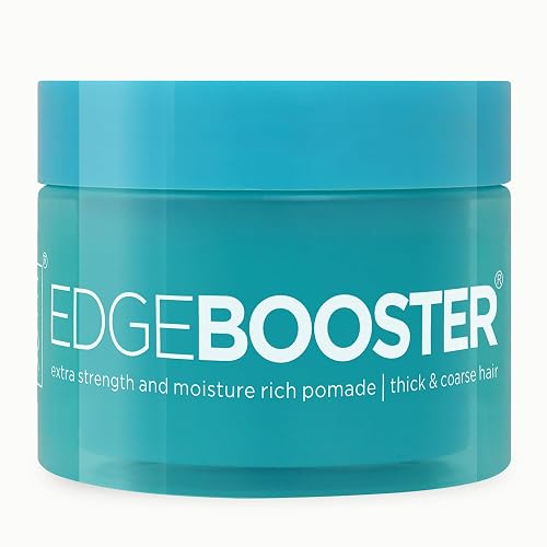 Style Factor Edge Booster Extra Strength & Moisture Rich Pomade | Strong Hold Edge Control Gel for Thick & Coarse Hair | High Shine, Non-Greasy