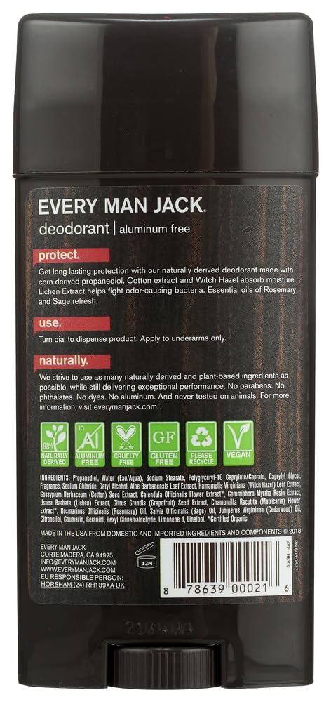Deod, Body Care, Cedarwood , 3 oz ( Pack of 2) by Every Man Jack Beauty and Personal Care Every Man Jack
