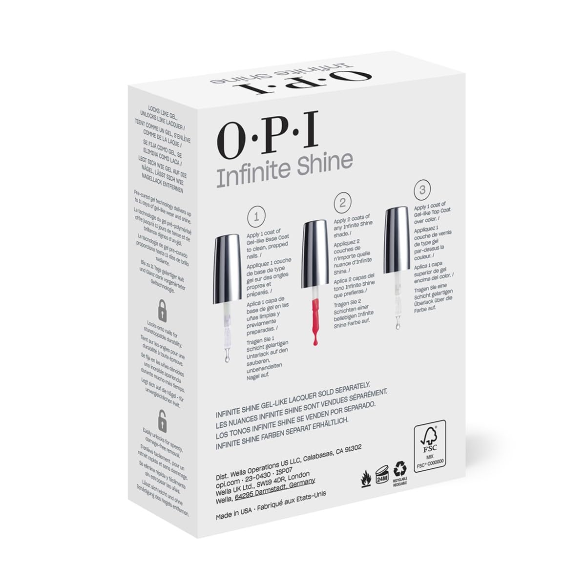 OPI Infinite Shine 2PC Base Coat Top Coat Duo Pack | Long Wear Nail Polish Value Set | Protects Nails & High Shine Gloss Beauty and Personal Care OPI