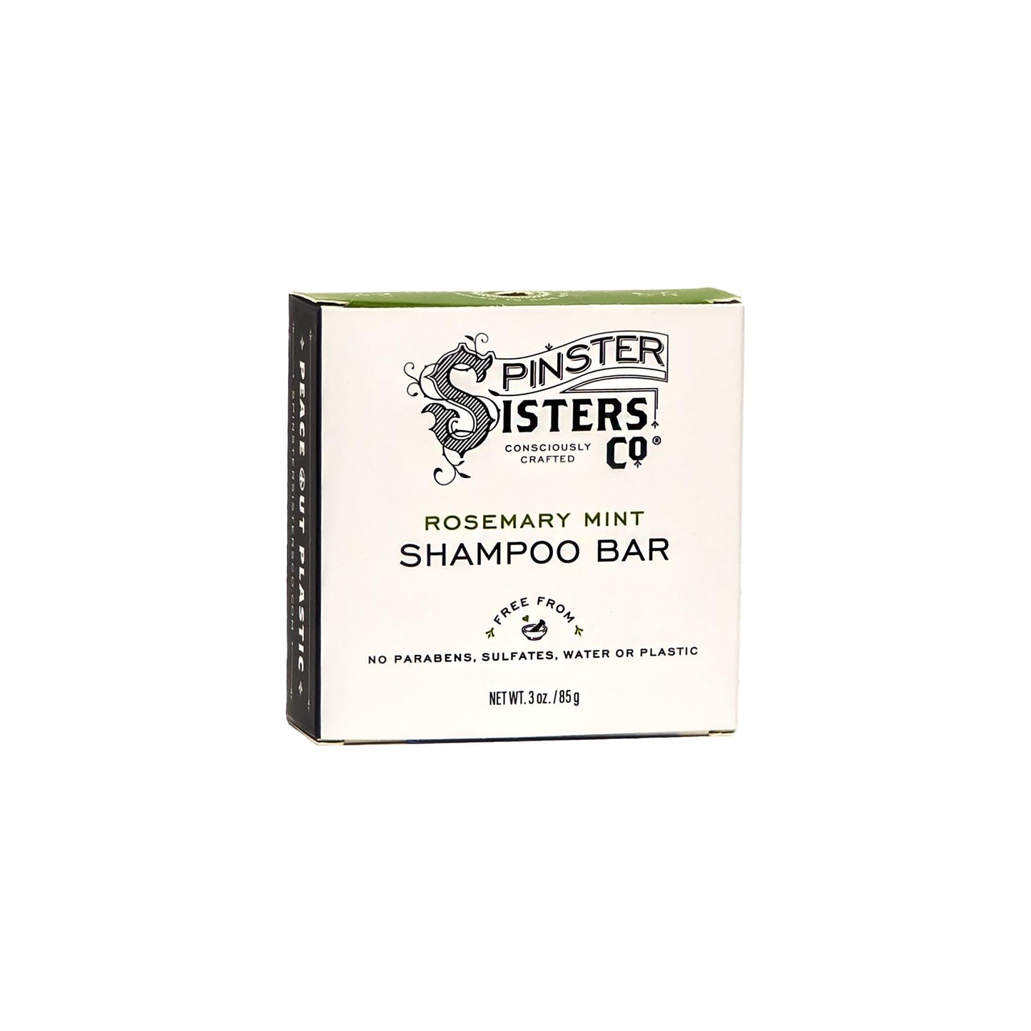 Spinster Sisters Natural Hair Care Set, Rosemary Mint - Shampoo Bar, Conditioner Bar, Brown Dry Shampoo - Homemade, sulfate-free, moisturizing