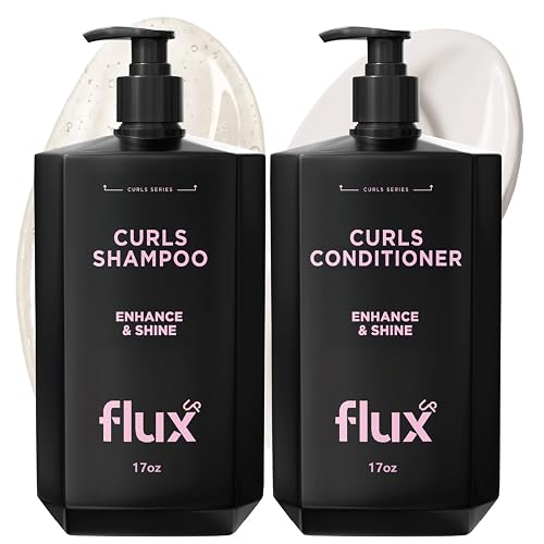 Curly Hair Shampoo & Conditioner Set - Hydrating Curl Shampoo & Conditioner for Curly & Wavy Hair for Women & Men - Sulfate-Free Frizz Control
