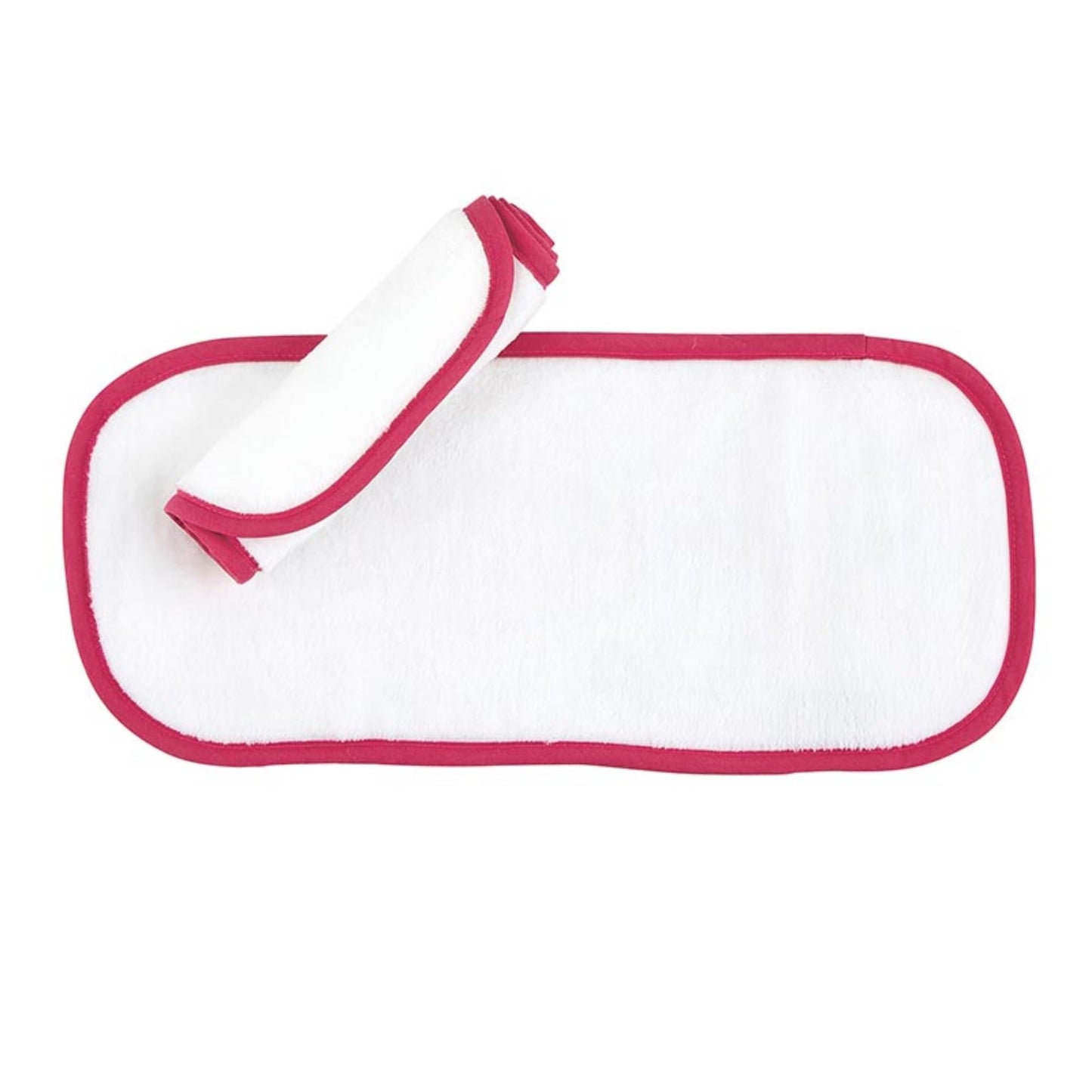 Bella Sleep + Spa Reusable Makeup Remover Facial Cloths and Scrunchie Facial Care Set, 3-Piece, Hot Pink