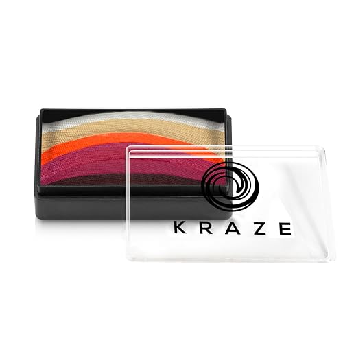 Kraze FX Dome Stroke - Romantic Lily by Linnea (25 gm), Professional 1-Stroke Split Cake, Hypoallergenic, Non-Toxic, Water Activated Face & Body