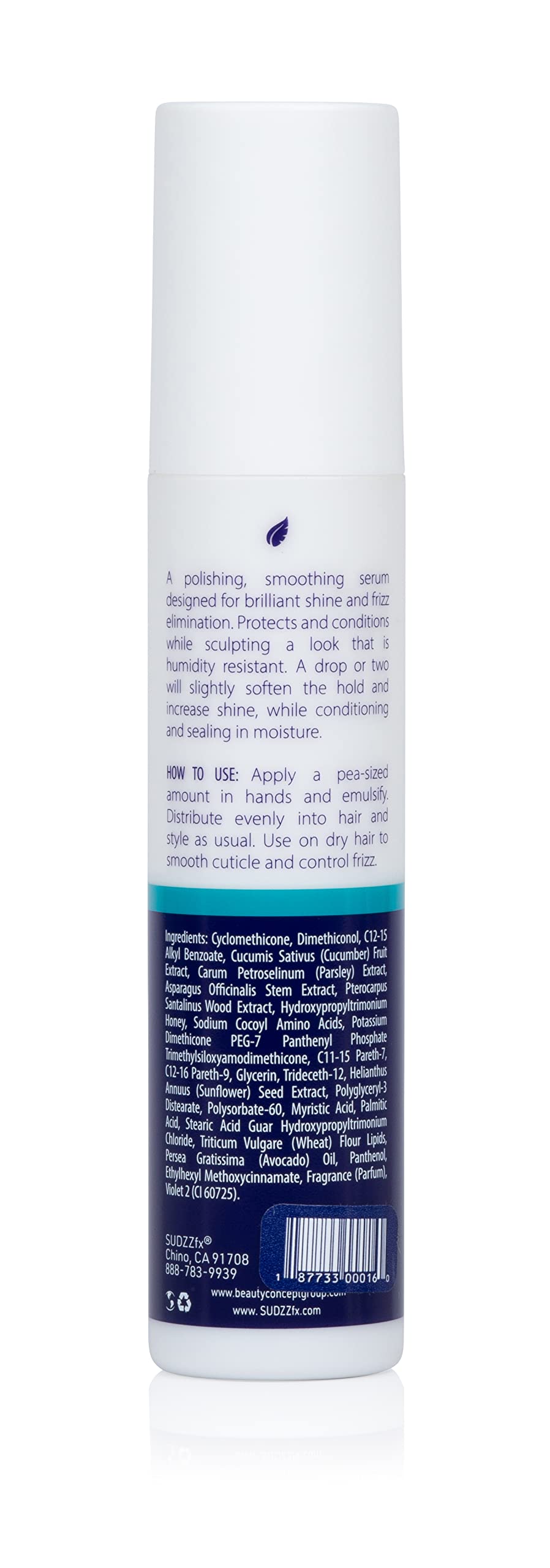 SUDZZFX Zenyth Frizz Eliminator Serum - Heat Protector, Smoothing Styling Serum for Damaged Hair - 4 Fl Oz