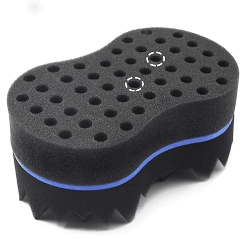 RioRand Hair Sponge Magic Barber Twist Curl Brush Sponge Dreads Locking Afro Coil Comb?Blue 4.5 Inch (Pack of 1)