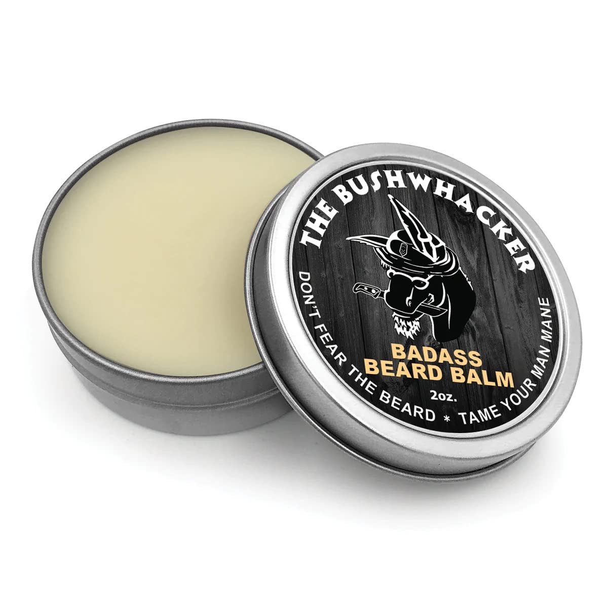 Badass Beard Care Beard Balm - The Bushwhacker Scent, 2 oz - All Natural Ingredients, Keeps Beard and Mustache Full, Soft and Healthy, Reduce Itchy