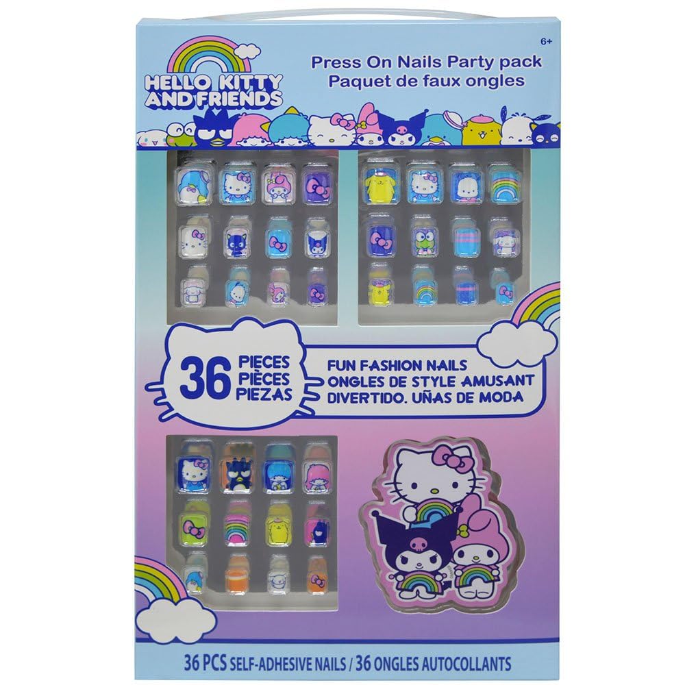 Hello Kitty and Friends 36 Press-On Nail Party Pack Beauty & Personal Care Hello Kitty