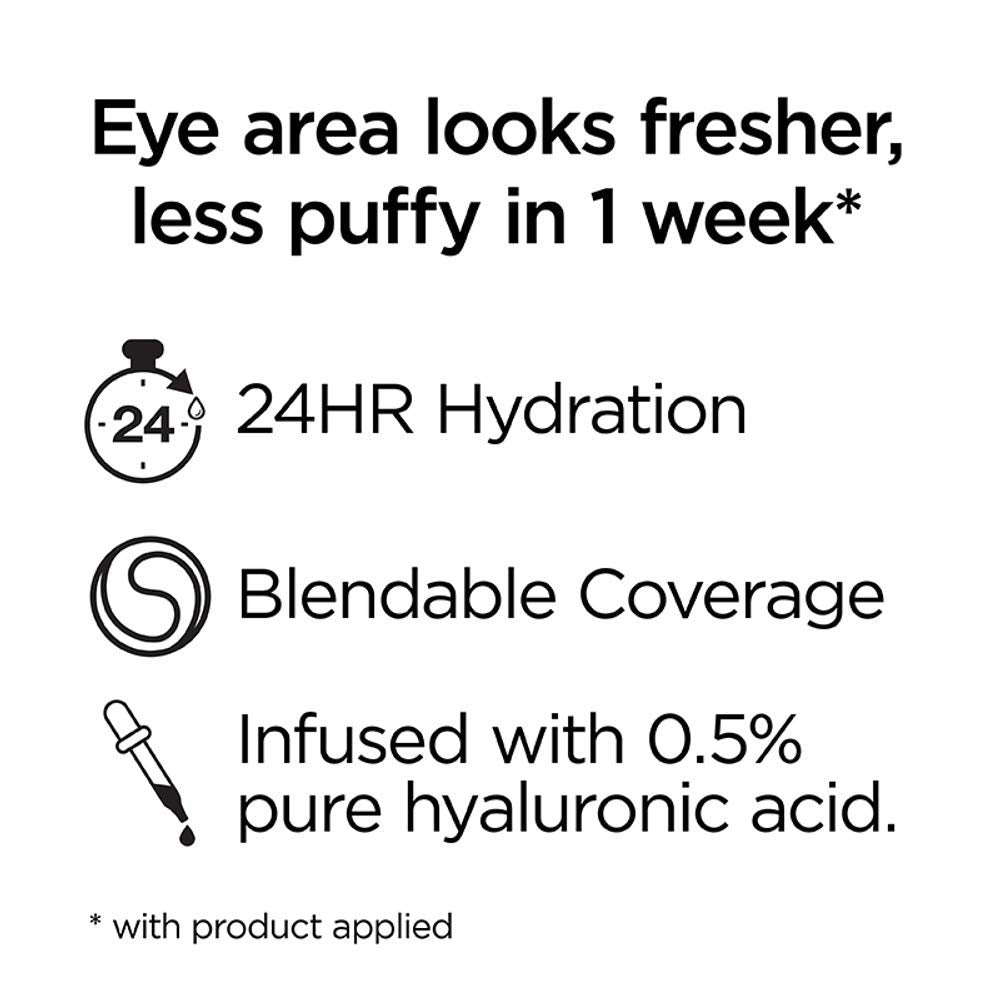 L'Oreal Paris True Match Eye Cream in a Concealer, 0.5% hyaluronic acid, Fair N1-2, 0.4 fl. oz.