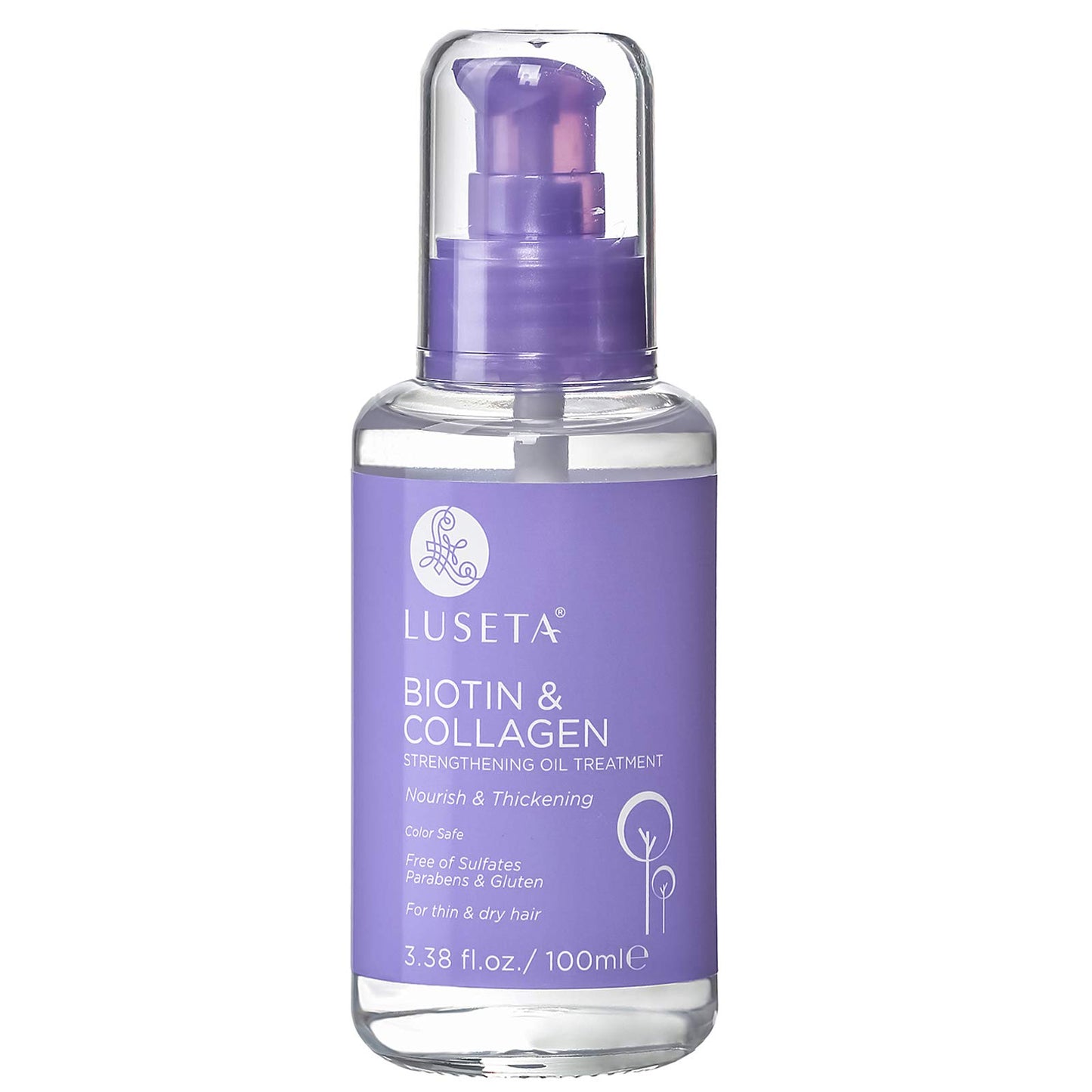 LUSETA L Biotin & Collagen Hair Oil Serum for Thin Hair, 3.38 fl oz Beauty and Personal Care LUSETA