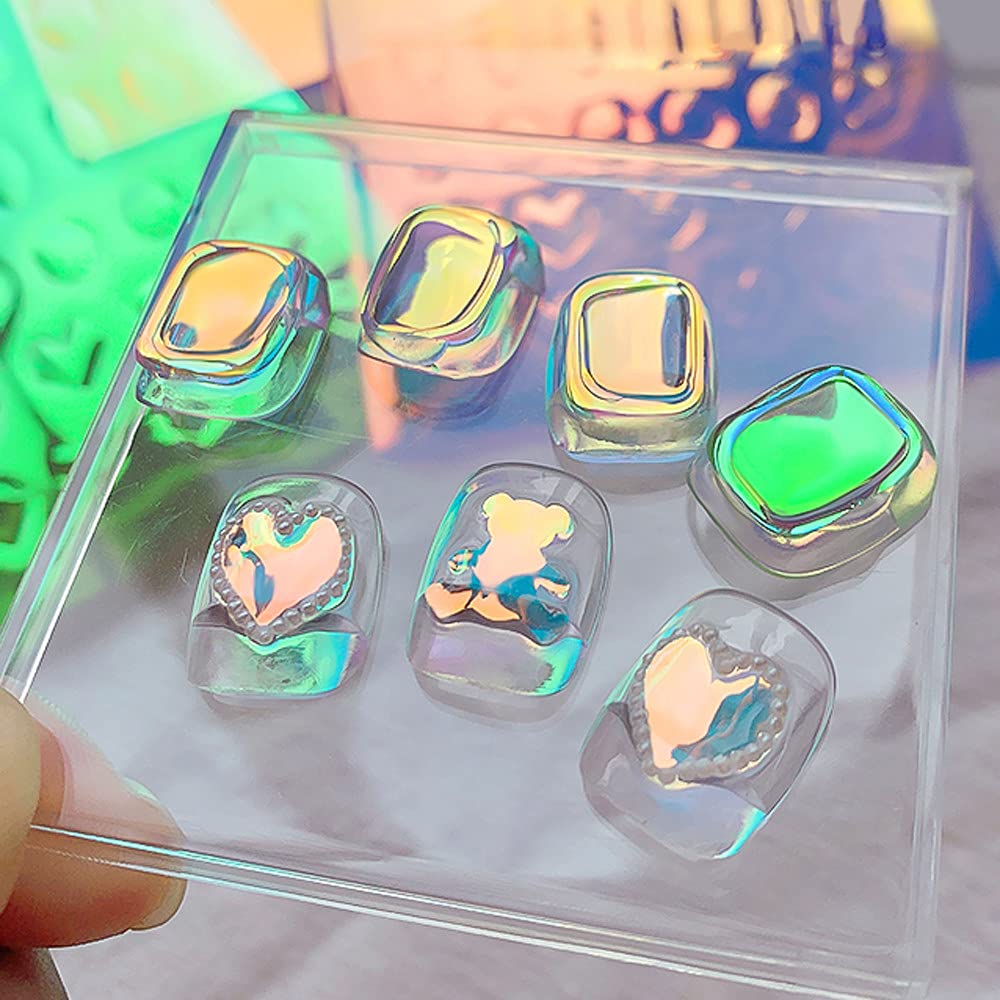 Dornail 11 Sheets Aurora Holographic Nail Foil Film - Broken Glass & Laser Nail Decals for DIY Nail Art