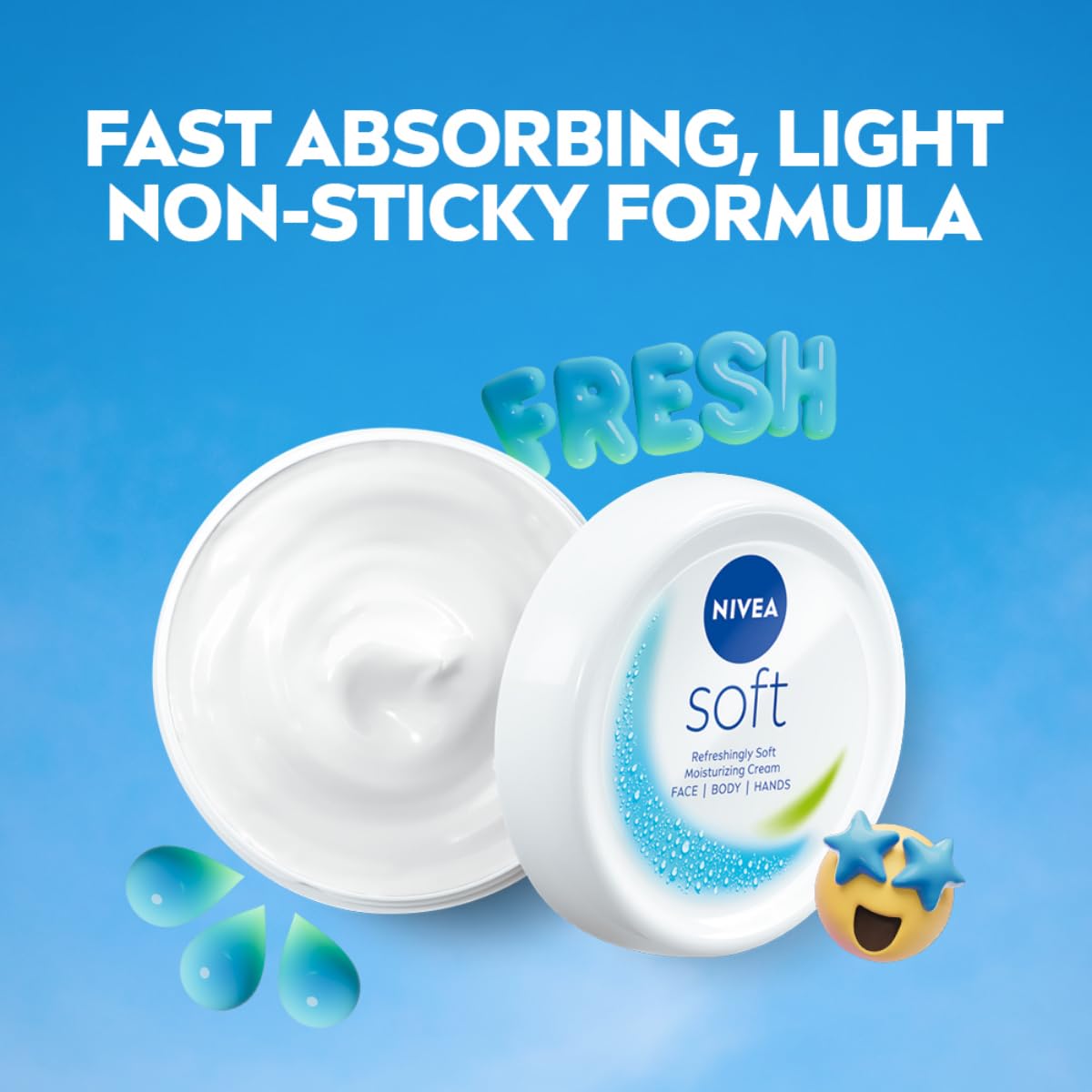 NIVEA Soft Light Moisturiser | 6.76 Fl Oz (6.93 Ounce) | 200ml (196.5g)