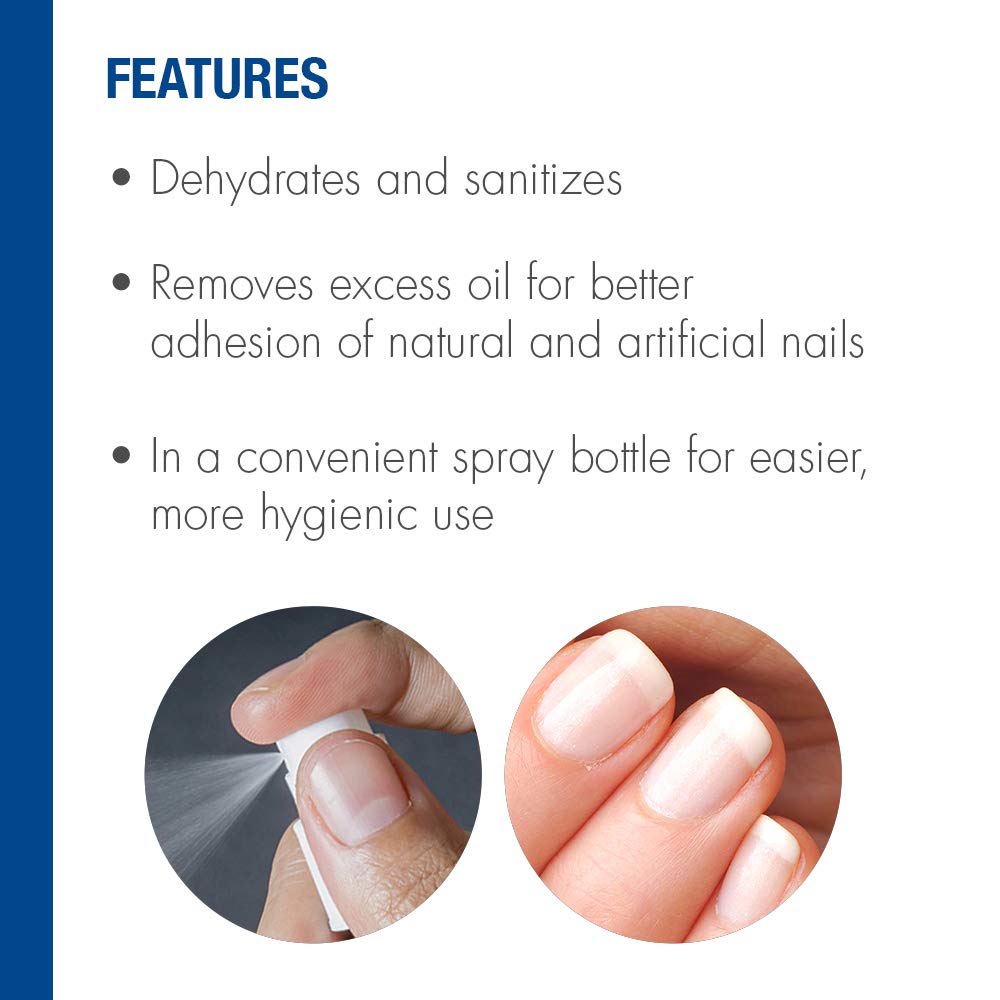 IBD Nail Prep Dehydate Spray - Nail Dehydrator & Cleanser for Acrylic, Gel & Dip Powder, Improves Bond Speed & Adhesion - 4 oz