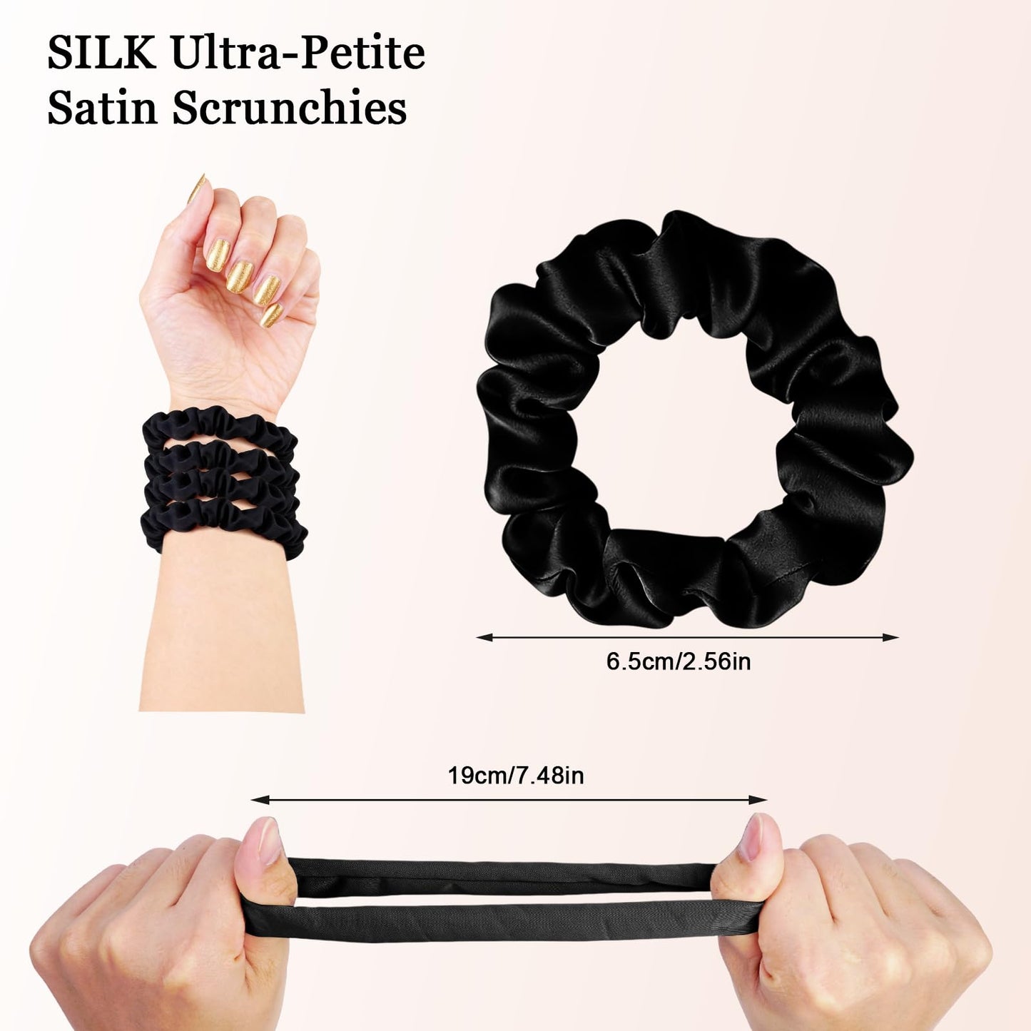 Satin Scrunchies for Women - 8PCS Blush & Brown Silk Hair Ties Set - No Crease, Frizz-Free, Gentle Elastic Hair Bands, Soft & Stylish Everyday Hair Beauty and Personal Care SEVEN STYLE