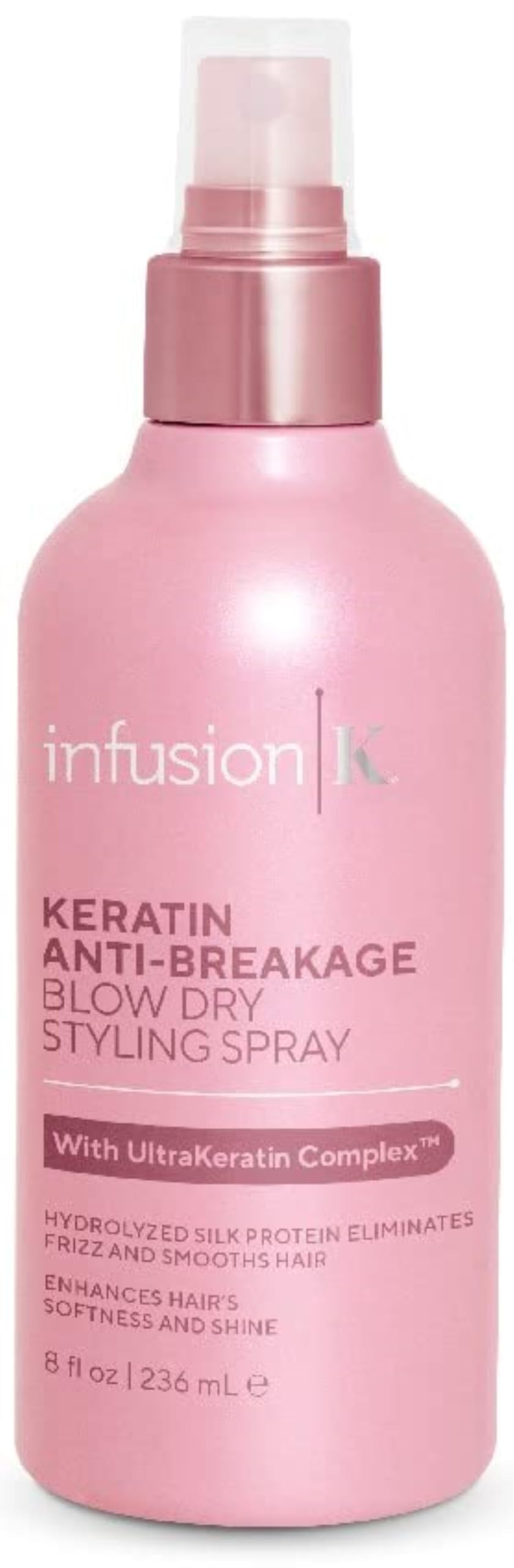 Infusion K Keratin Anti-Breakage Blow Dry Styling Spray – UltraKeratin Complex, Controls Frizz, Smooths Hair, Lightweight, Enhances Softness & Shine, 8 oz