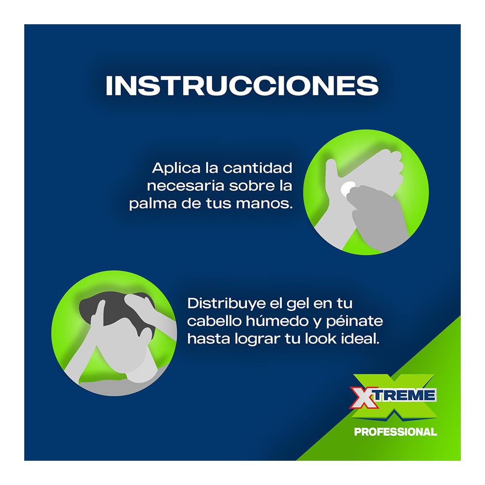 Wet Line Xtreme Professional Mexican Hair Styling Gel Clear Cap 35.27 oz / 1 kg with Aloe (directions and ingredients in Spanish)