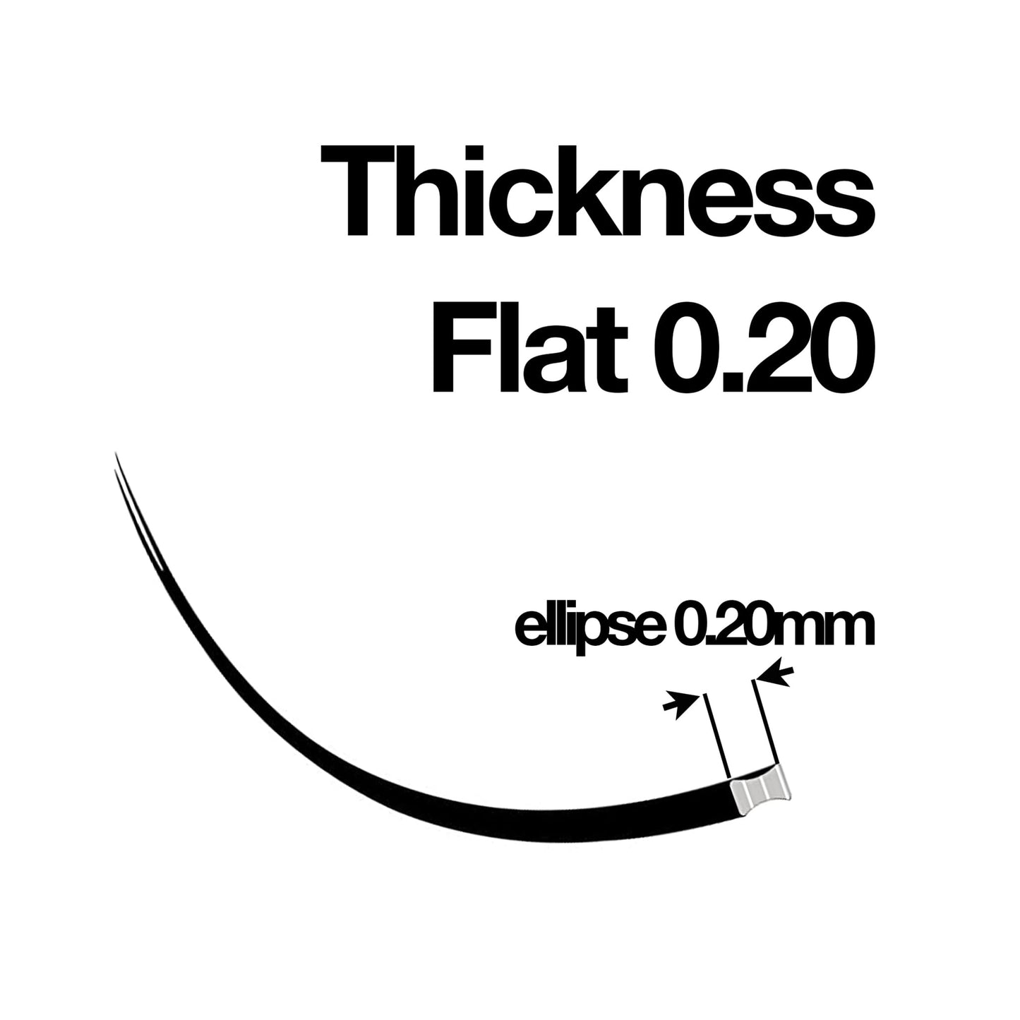 DESIRES LASHES By EMILYSTORES Ellipse Eyelashes 0.20mm Thickness C Curl Length 10mm Flat Lashes Extensions Individual Volume So-Soft For eyelash