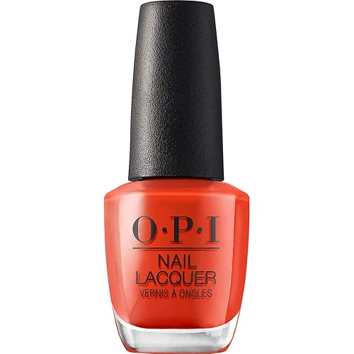 OPI Nail Lacquer A Red-vival City | Opaque Bright Red Crème Chip Resistant Nail Polish | Lisbon Collection