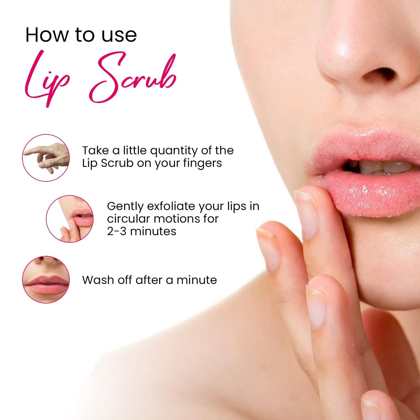 QURA Lip Scrub Balm for Men and Women. Removes Dark Lips, Dry Lips, Chapped Lips, and Lipstick Stains. with Beetroot, Vitamin C, Honey&Walnut/Chemical