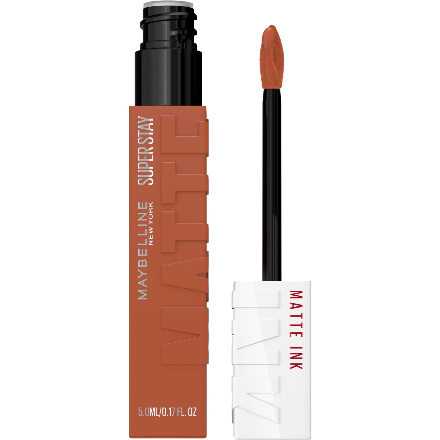 Maybelline Super Stay Matte Ink Liquid Lipstick Makeup, Long Lasting High Impact Color, Up to 16H Wear, Amazonian, Nude Brown, 1 Count, Packaging May