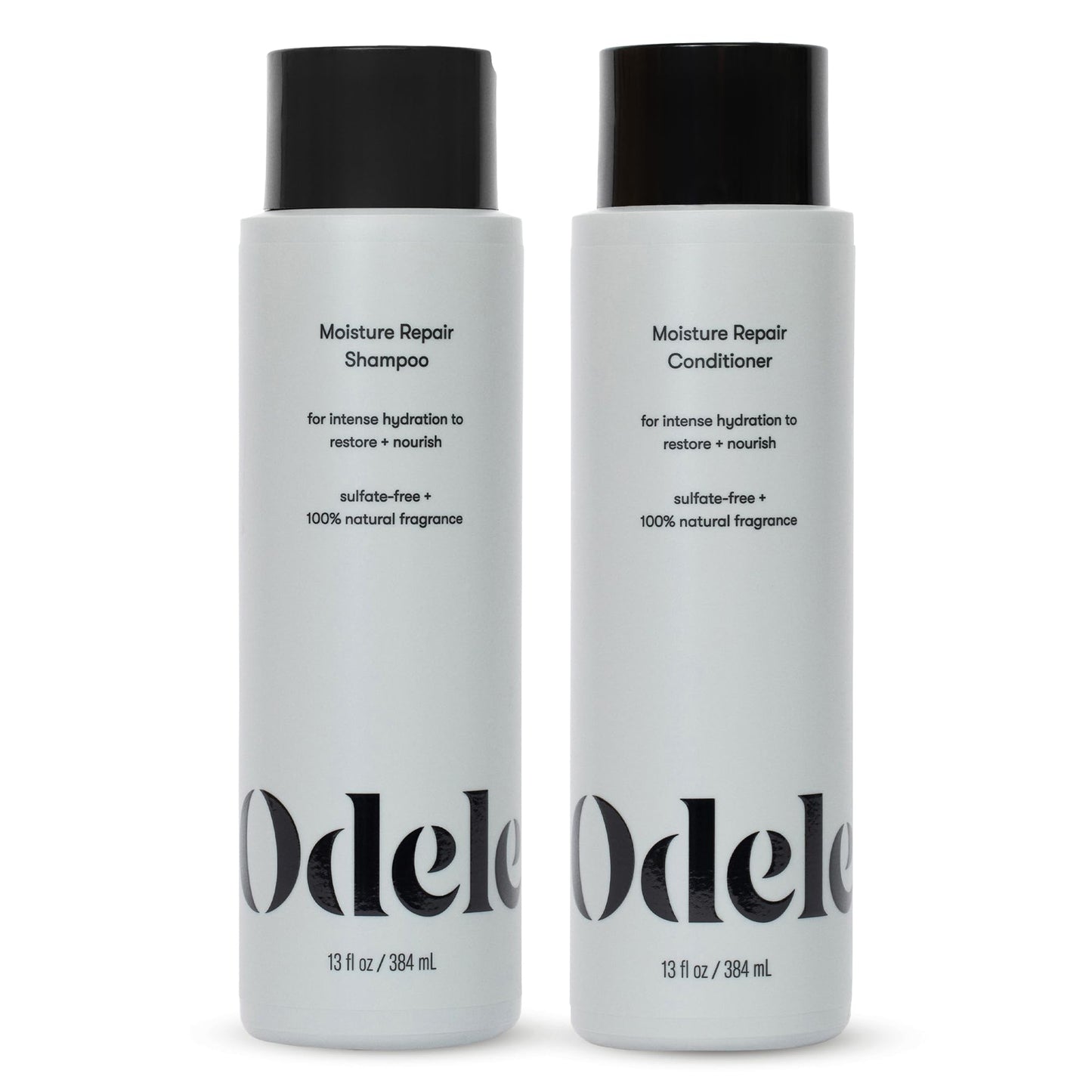 Odele Moisture Repair Sulfate-Free Shampoo & Conditioner Set, for Intense Hydration to Restore & Nourish Dry or Damaged Hair, 13 Fl Oz Each (2-Pack)