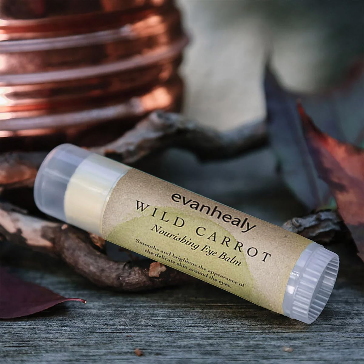 evanhealy Wild Carrot Immortelle Eye Balm | Organic Travel Moisturizer Stick | Hydrating Balm to Brighten Skin Around Eyes, Face, & Body | On the Go