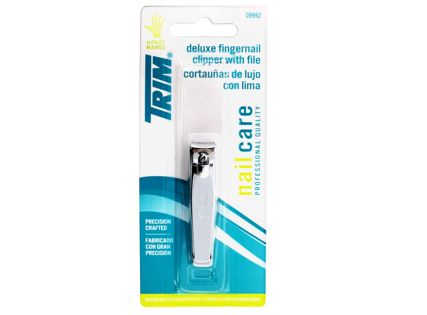 Trim Deluxe Fingernail Clipper with Nail File - Durable Stainless Steel Nail Cutter for Precise Trimming, (Pack of 6)