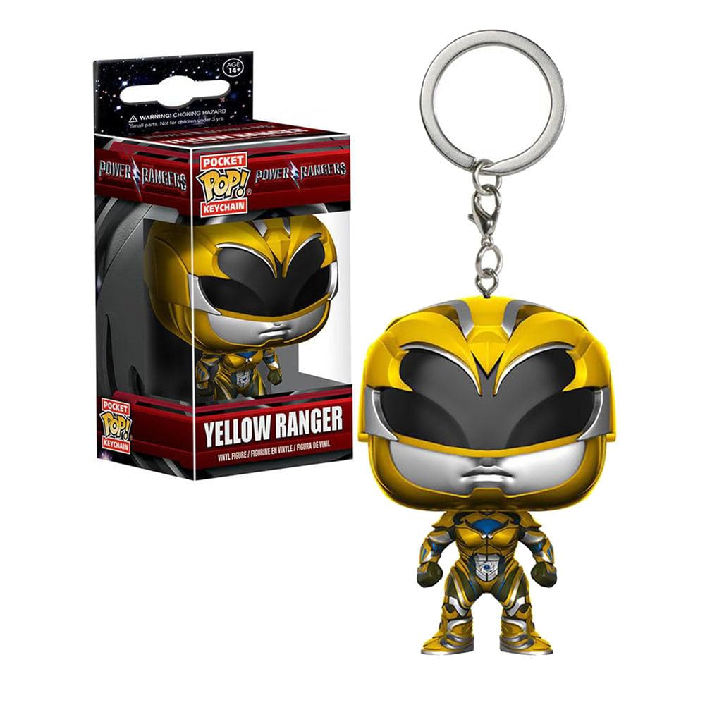 Funko Pop Keychain: Power Rangers Yellow Ranger Toy Figure