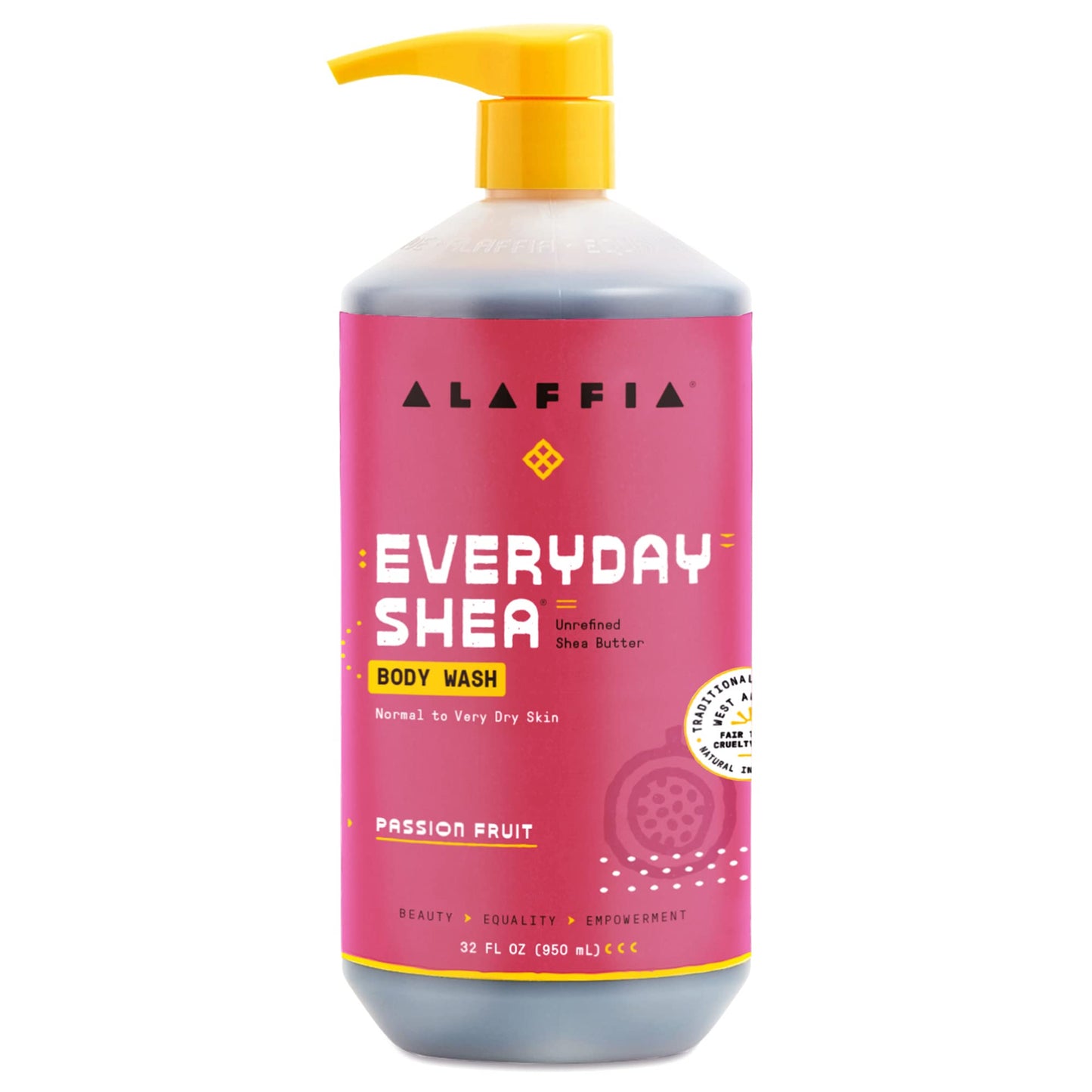 Alaffia EveryDay Shea Body Wash, Naturally Moisturizing Cleanser for All Skin Types with Fair Trade Shea Butter, Neem & Coconut Oil, Passion Fruit 32 Beauty and Personal Care Alaffia Default Title