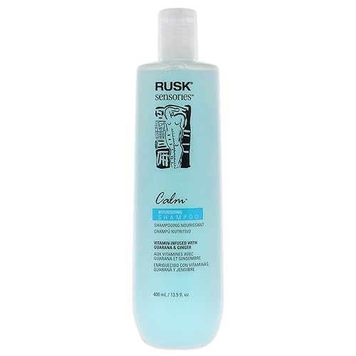 RUSK Sensories Calm Guarana and Ginger Nourishing Shampoo, 13.5 oz. A Nourishing Shampoo Formulated With Guarana and Ginger Extract To Add Shine