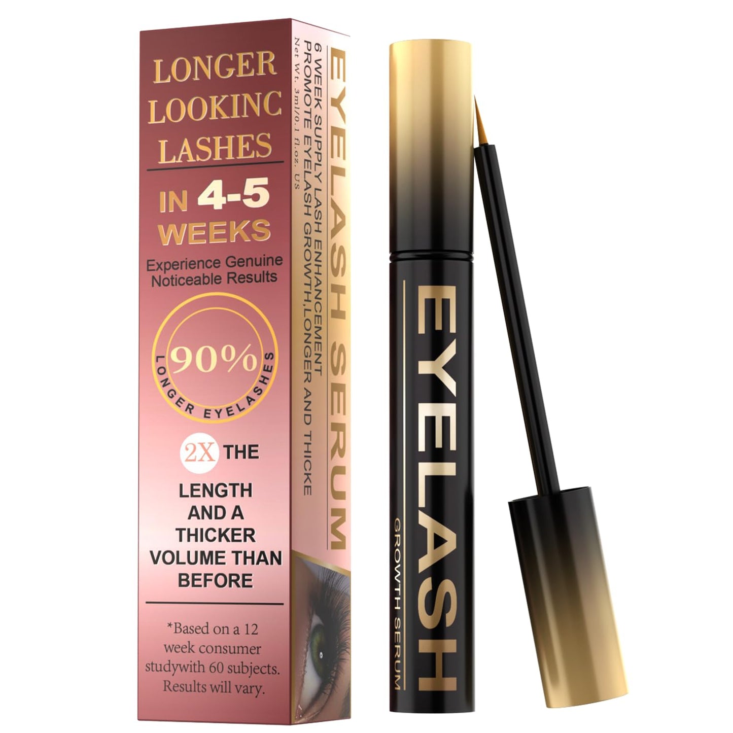 Lash Serum for Eyelash Growth, Premium Lash Enhancing Serum with Advanced Formula Volumizing Longer Fuller and Thicker Looking Lashes, Eyelash Growth